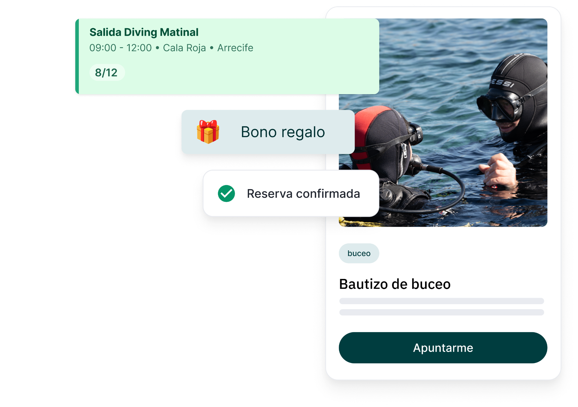 Gift certificate for dives and diving courses