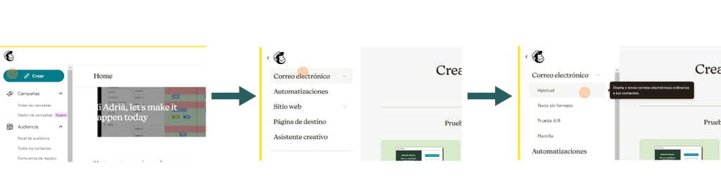 Crear una campaña en Mailchimp
