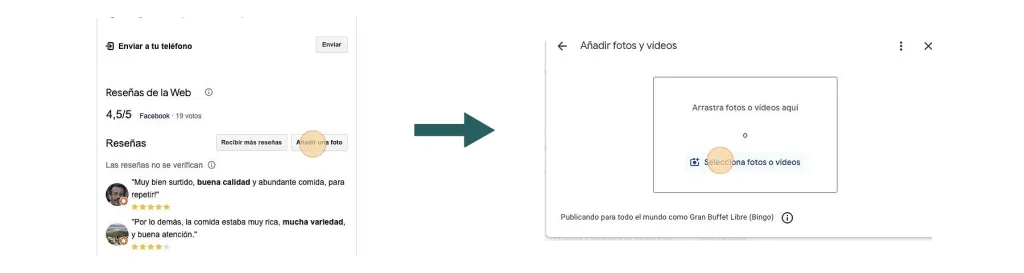 Añadir fotos y vídeos