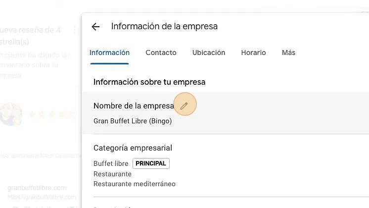 Información de la empresa