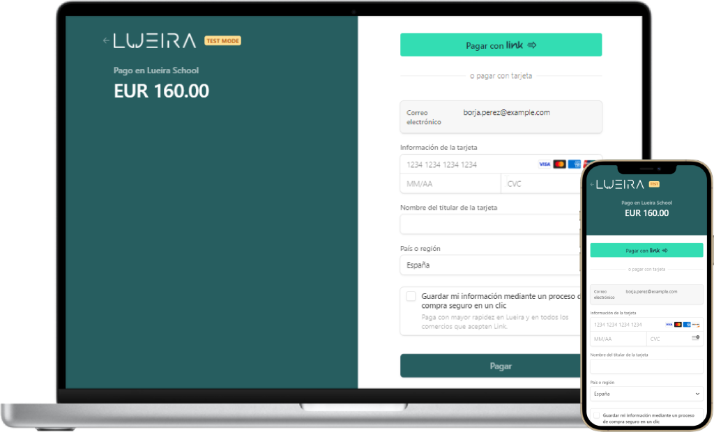 Flujo de la generación de pagos con LueiraPay