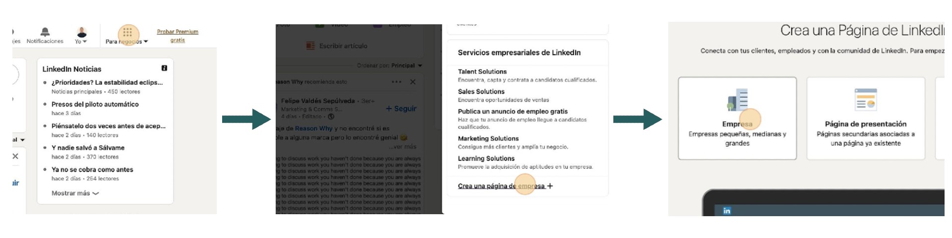 Crear cuenta de empresa en LinkedIn