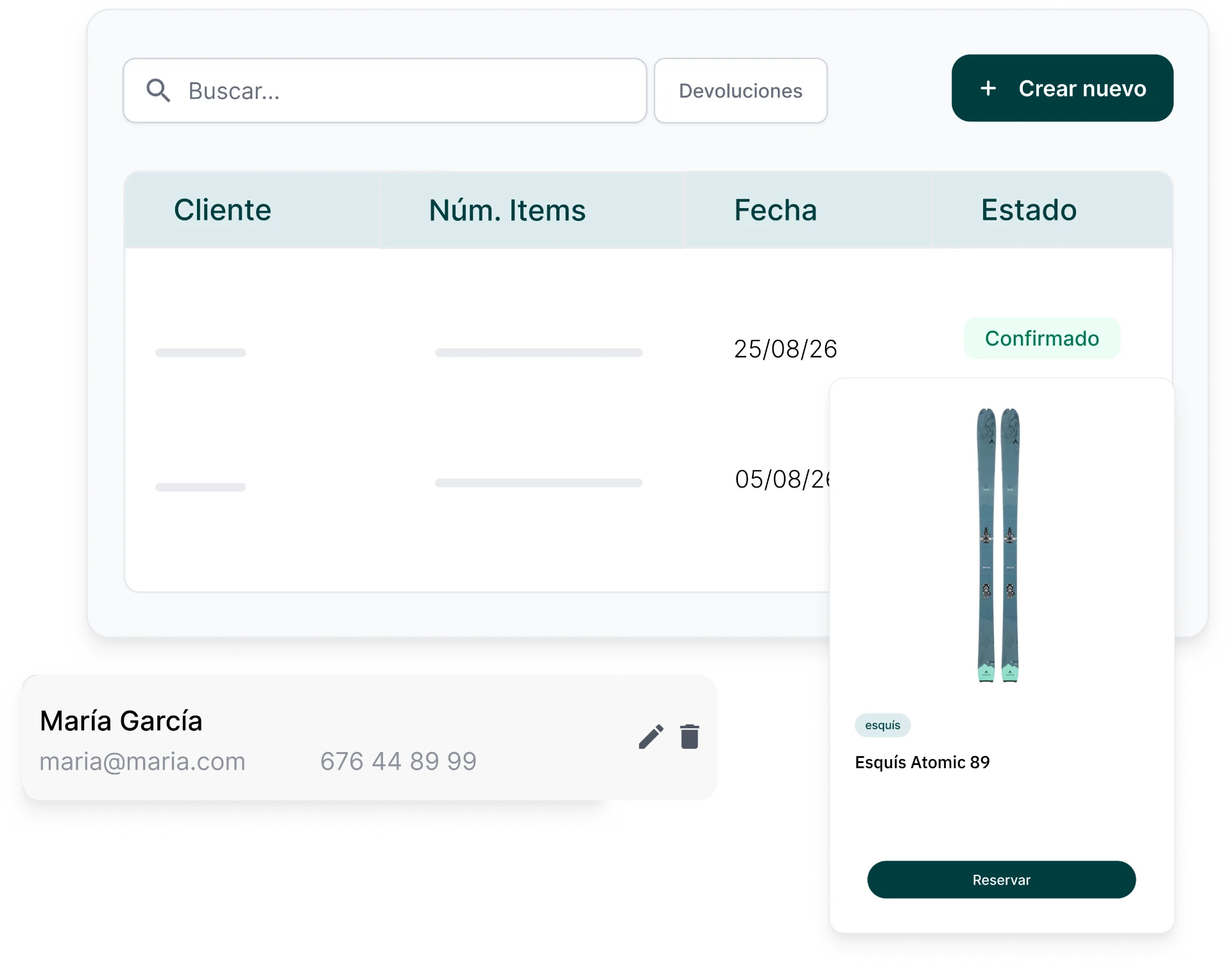 Digitalização de código de barras para entregas e devoluções de aluguer