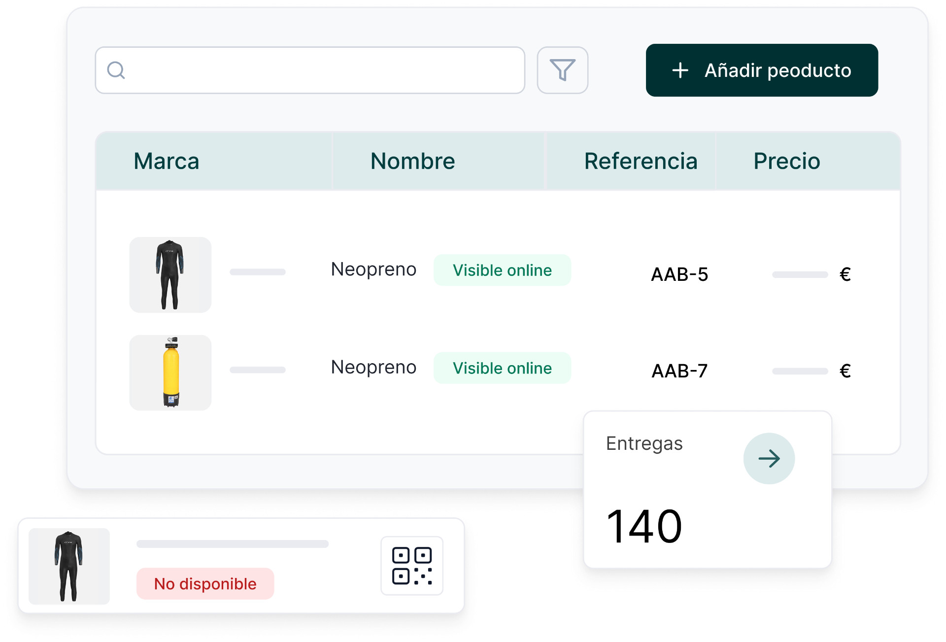 Gestión de alquiler de material de buceo