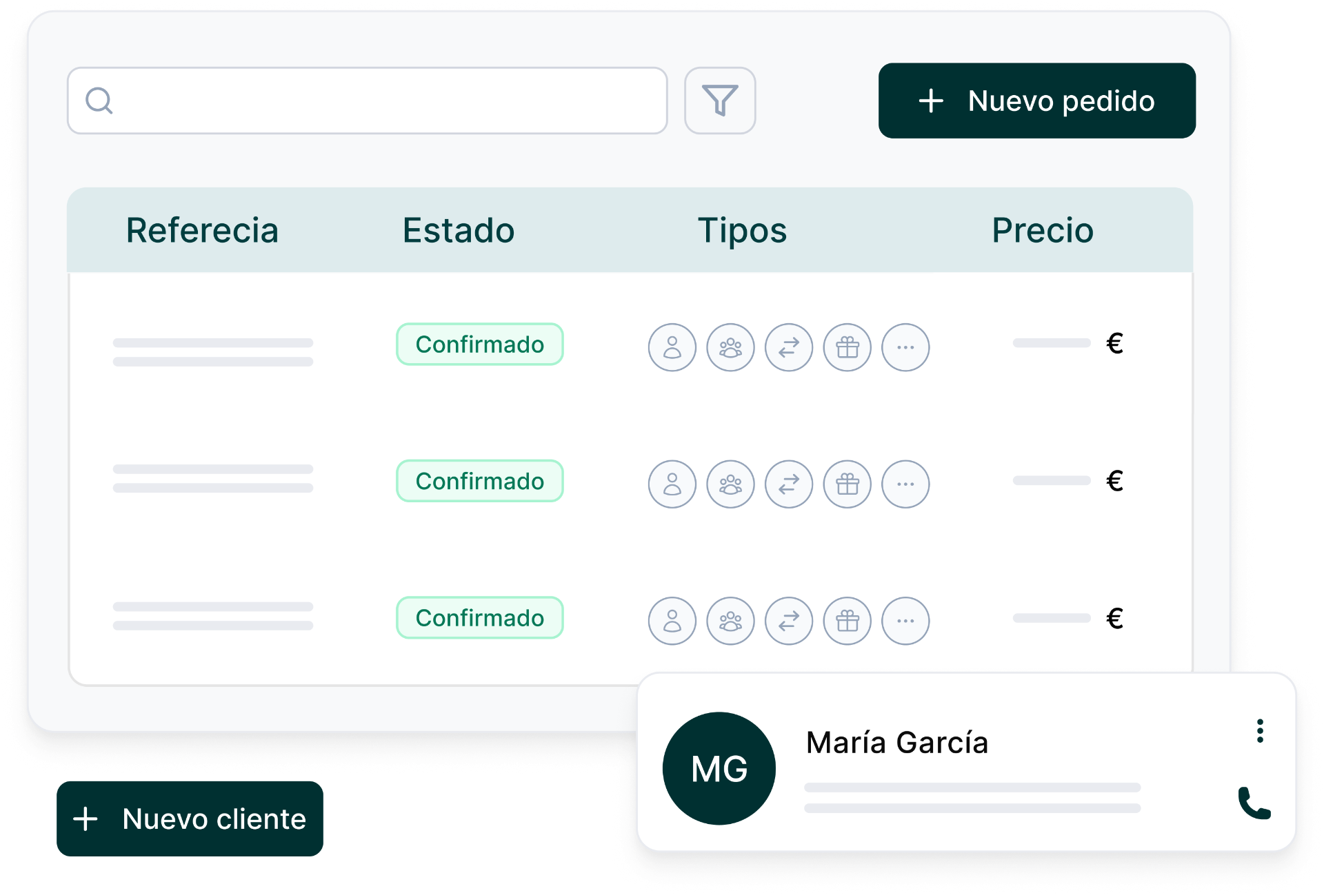 Historial de clientes de buceo