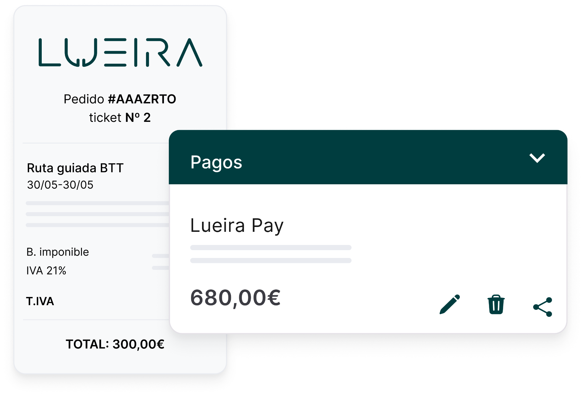 Configuración de precios en Lueira